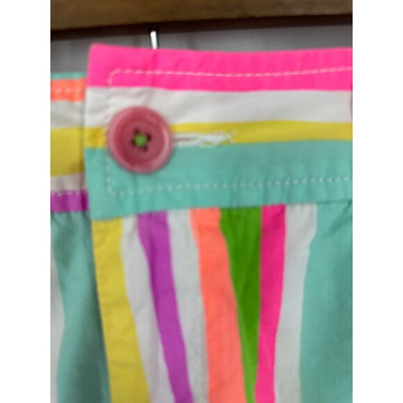 Lilly Pulitzer Womens Striped Multicolor Callahan Short With Button & Zip Closur - Picture 4 of 11